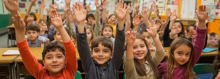 kids-raising-hands-stockcake 1